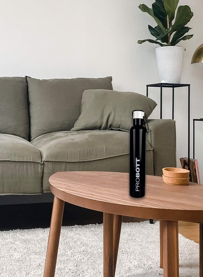 Probott Bang 750 ml Thermosteel Vacuum Insulated Double Walled Flask, Stainless Steel Water Bottle, Black | Screw Cap | Hot and Cold | Leakproof | Water, Tea, Coffee, Gym, College, Office, Travel - Image 4